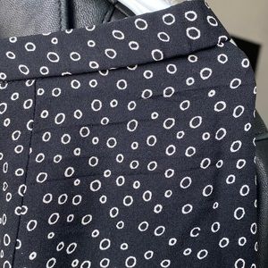 VINTAGE “Talbots” Pure Silk Artsy Polka Dots Black Maxi Skirt w/ Zipper Closure